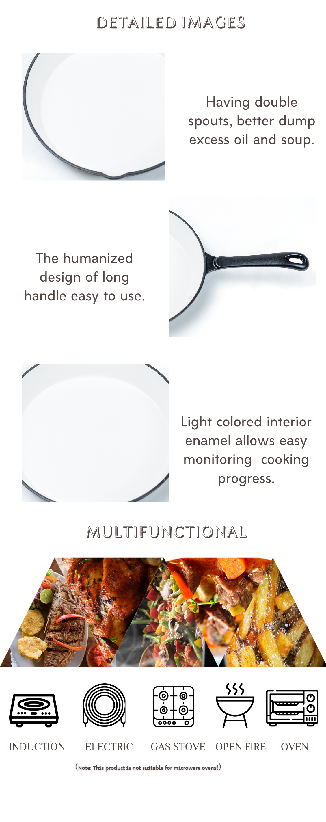 Black Enamel Shallow Round 6Inch Cast Iron Skillet from China